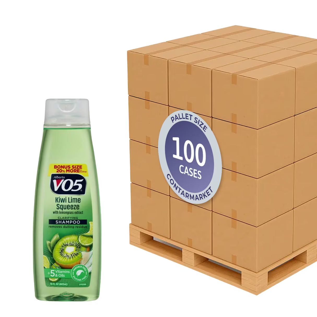 VO5 Kiwi Lime Squeeze Clarifying Shampoo - 15oz - 6 Pack - 100 cases pallet