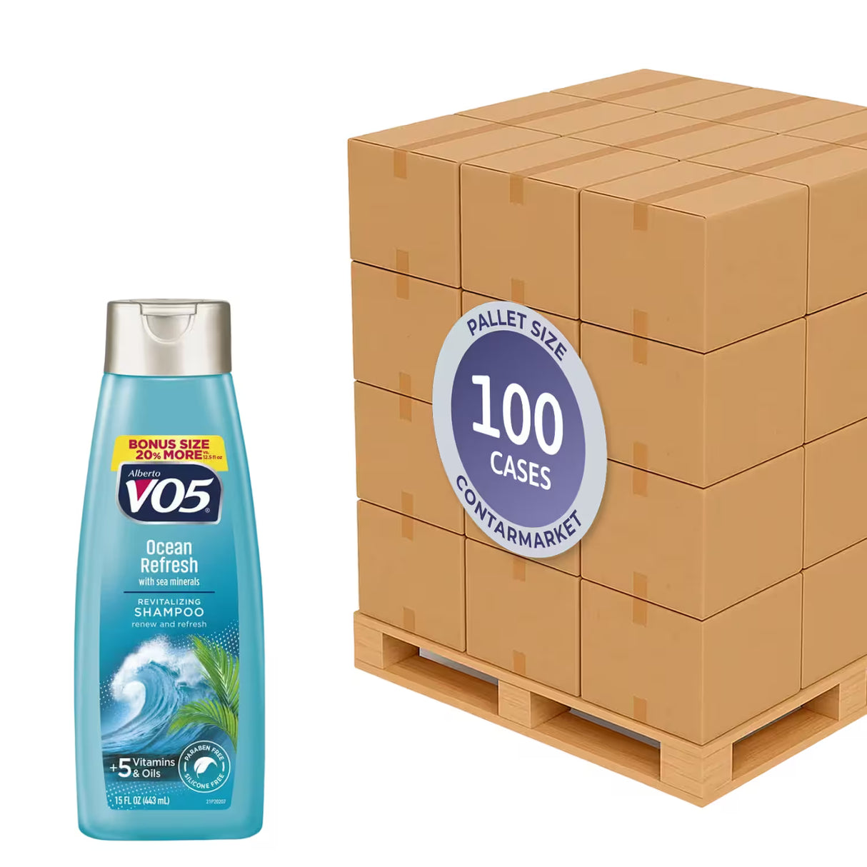 VO5 Ocean Refresh Shampoo 15oz - 6 Pack - 100 cases pallet