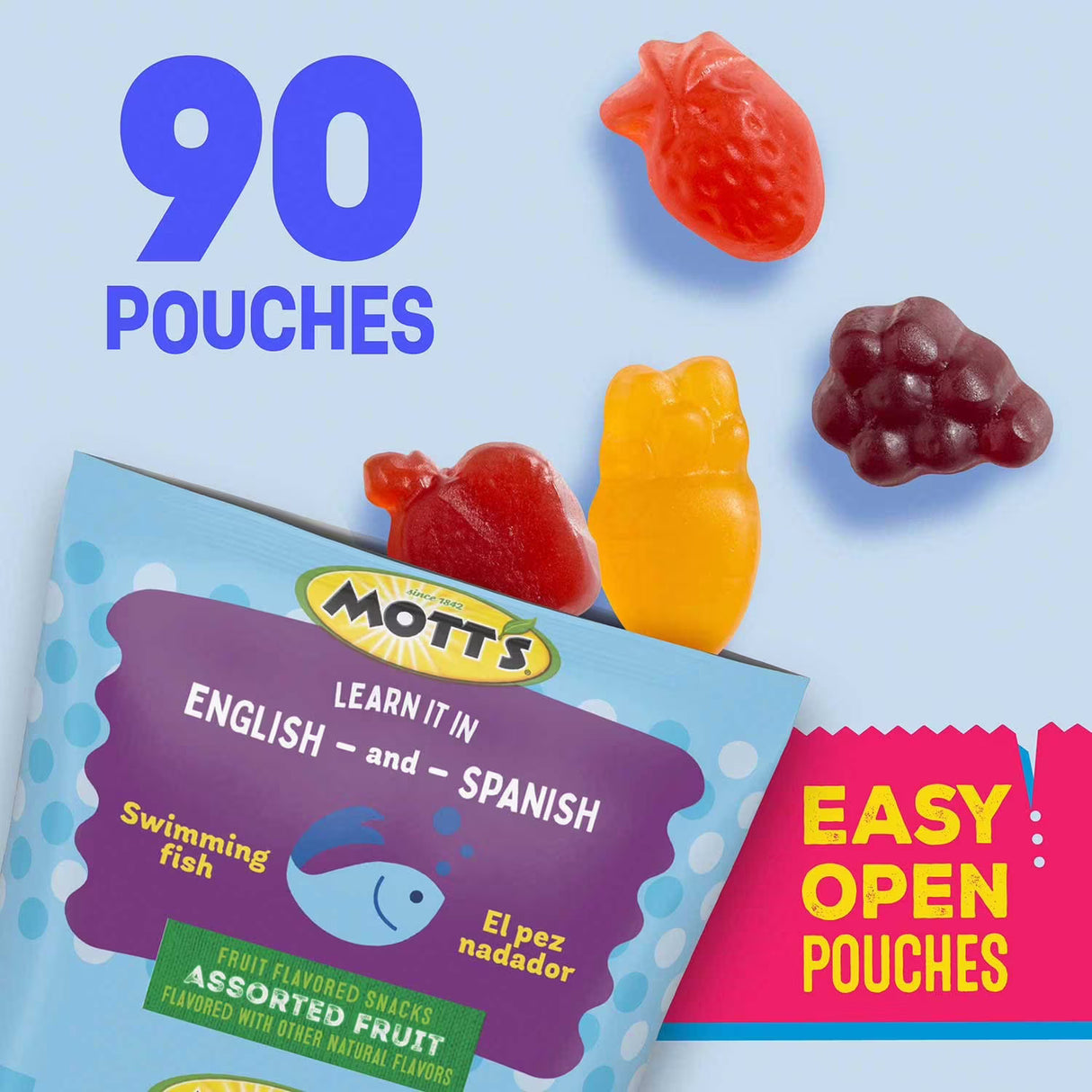 Mott's Medleys Fruit Snacks - Assorted Fruit Flavors, 0.8 oz Pouches, 90 ct Bulk Pack