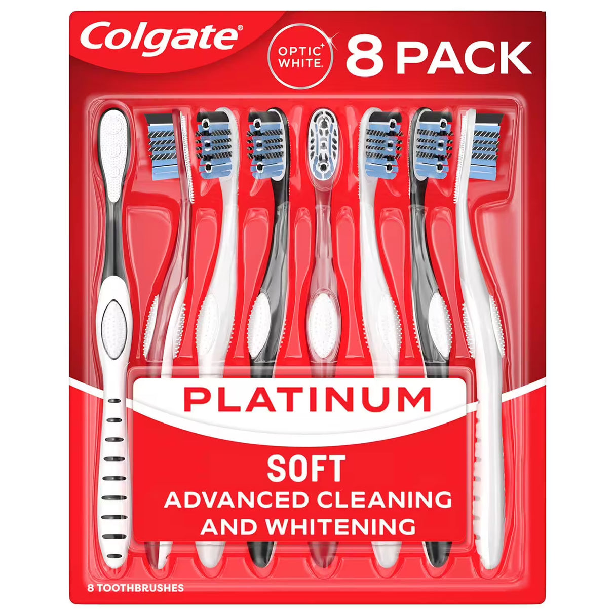 Colgate Optic White 360 Soft Manual Toothbrush, 8 ct.