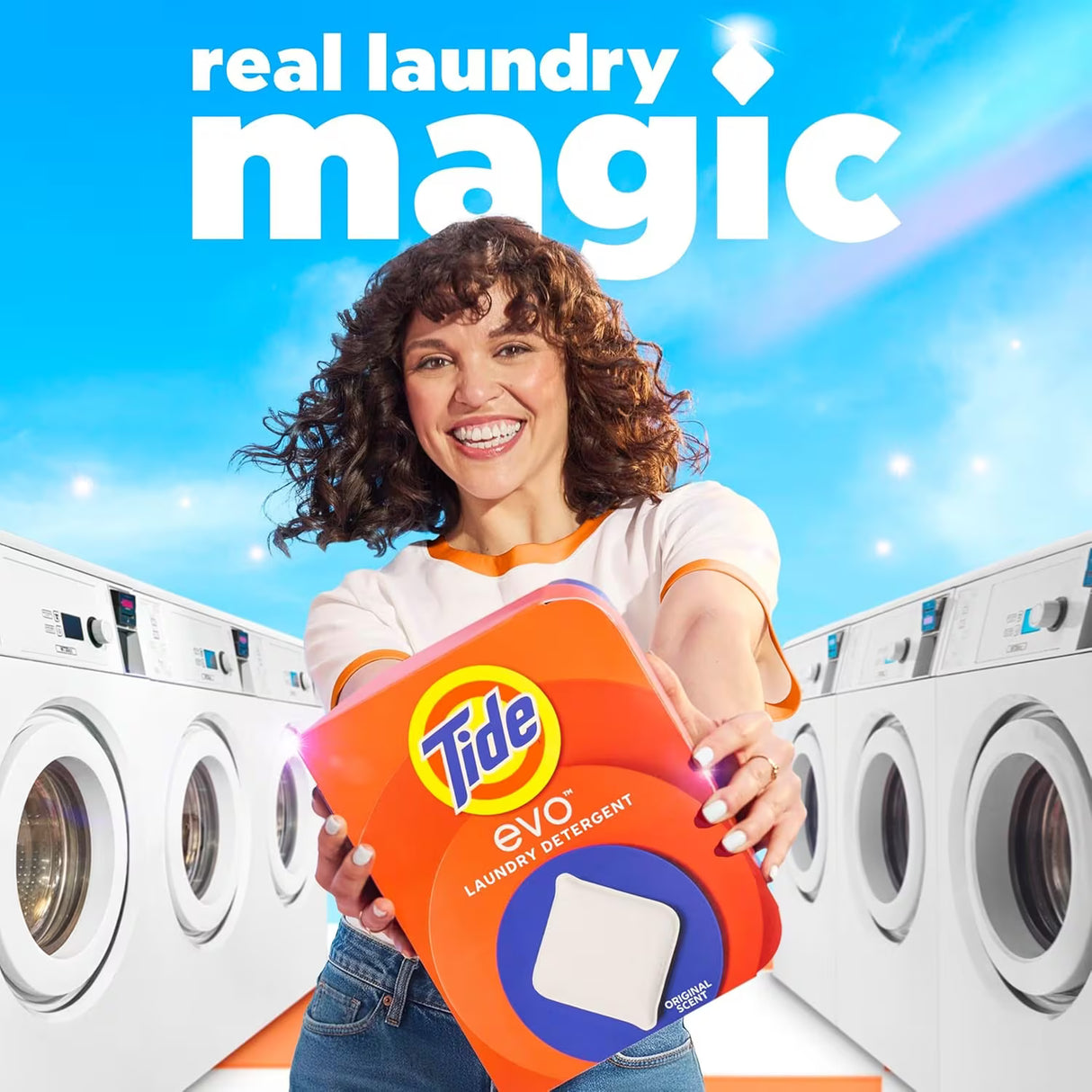 Tide evo Laundry Detergent Fiber Tiles, Original - 66 ct