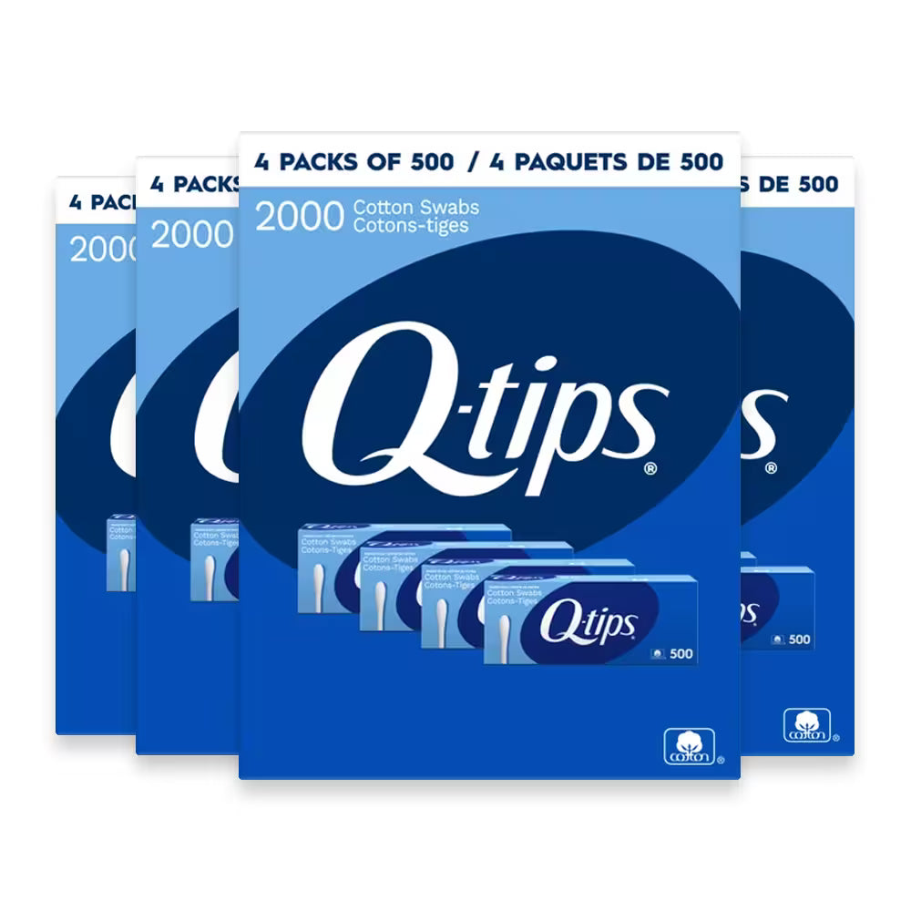 Q-Tips Cotton Swabs 2000 Ct each – 4 Pack