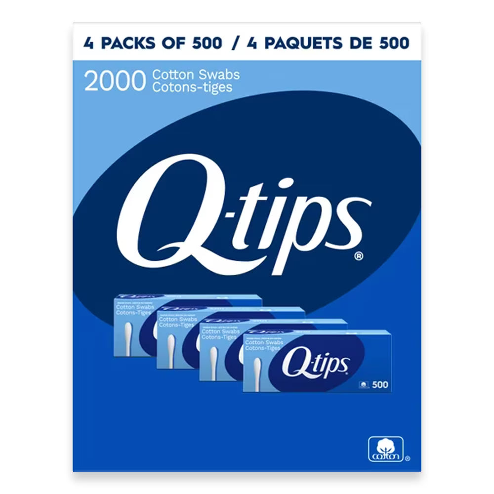 Q-Tips Cotton Swabs 2000 Ct each – 4 Pack