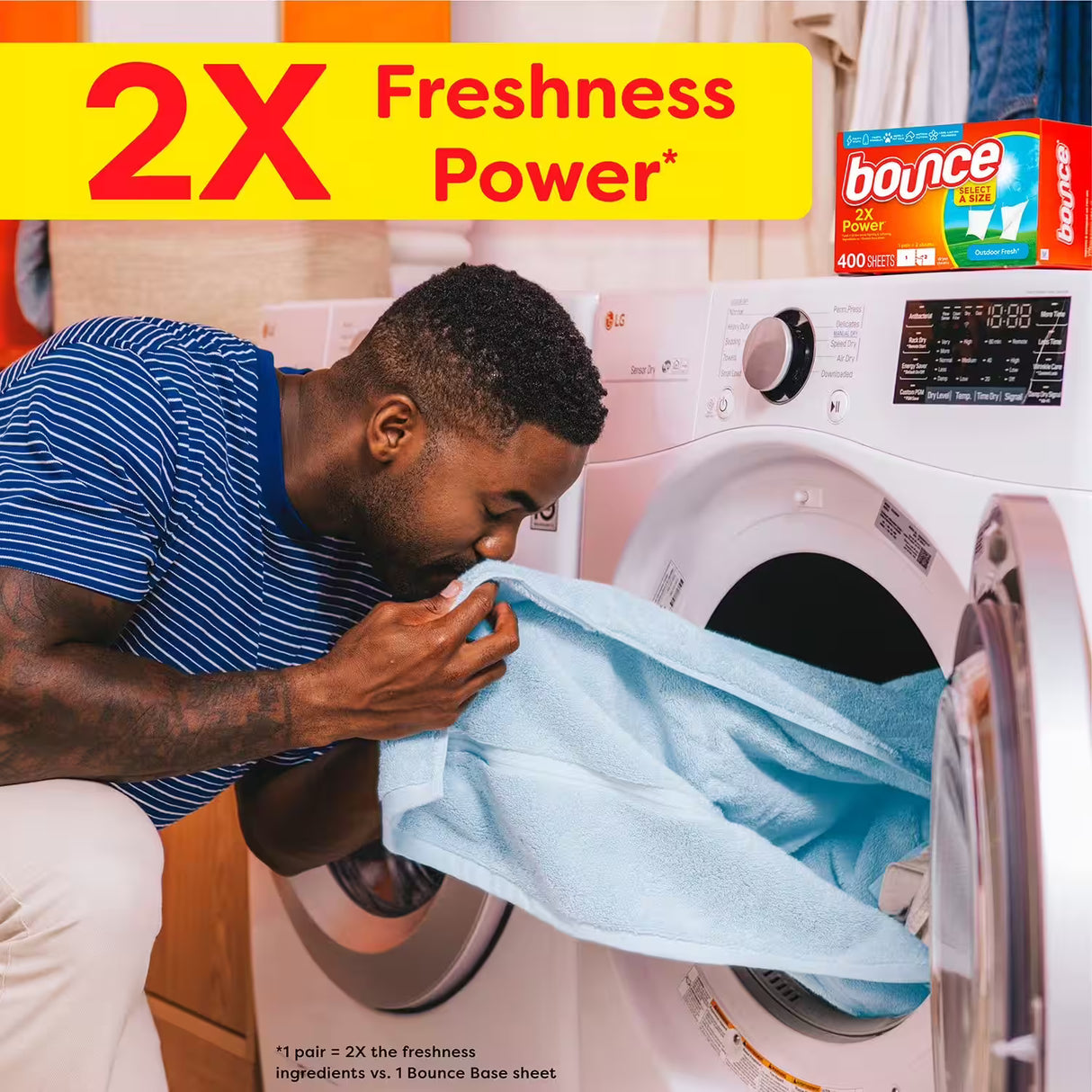 Bounce Fabric Softener Dryer Sheet Outdoor Fresh - 400 Ct - 9 Pack