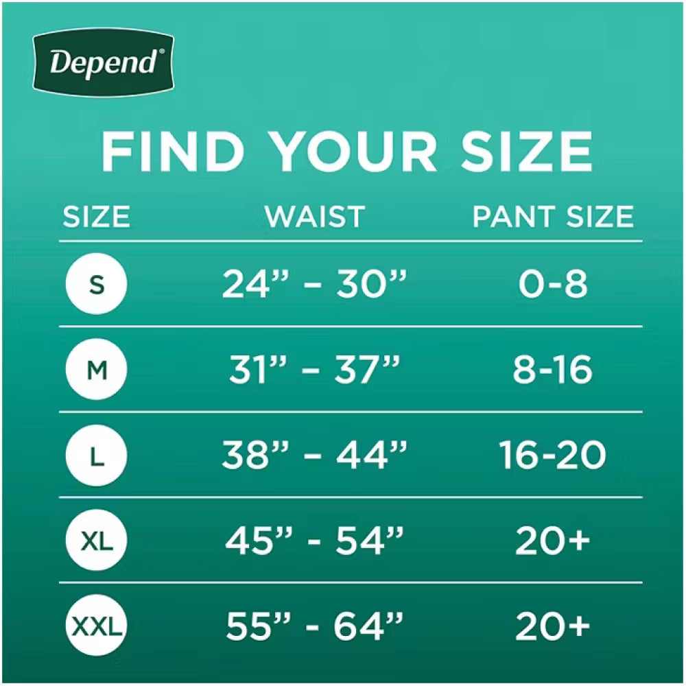 Depend Fresh Protection Adult Incontinence & Postpartum Bladder Leak Underwear for Women, Size XL - 80 Ct