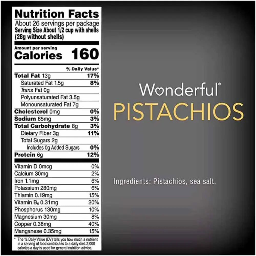 Wonderful Lightly Salted Pistachios - 48 Oz - 10 Pack