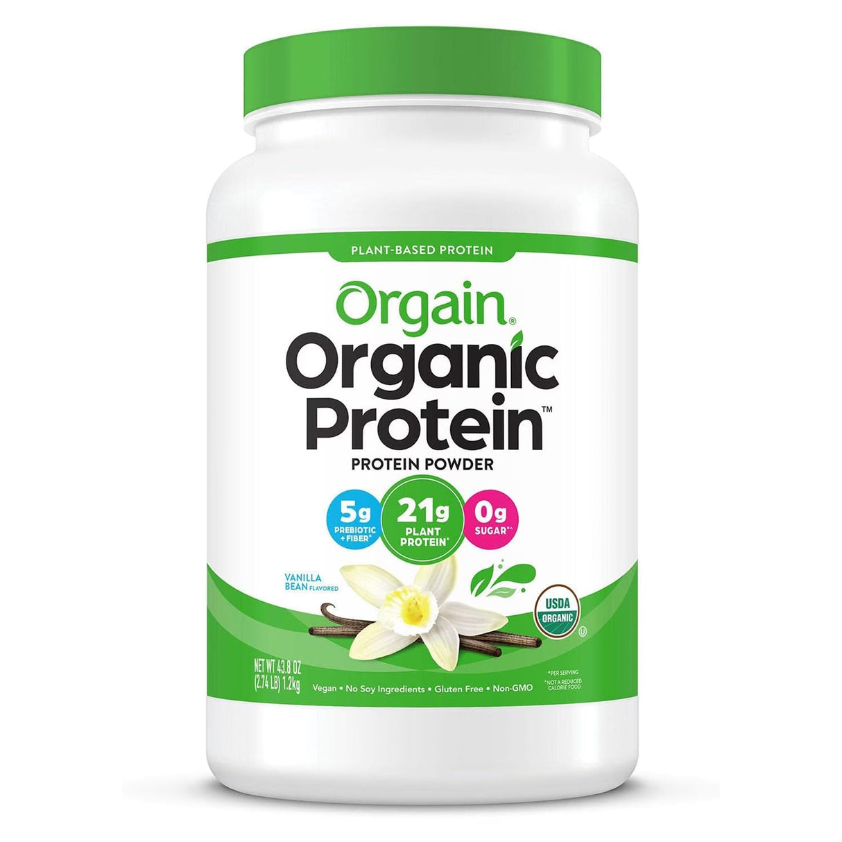 Orgain Plant-Based Protein Powder Vanilla Bean - 2.74lb