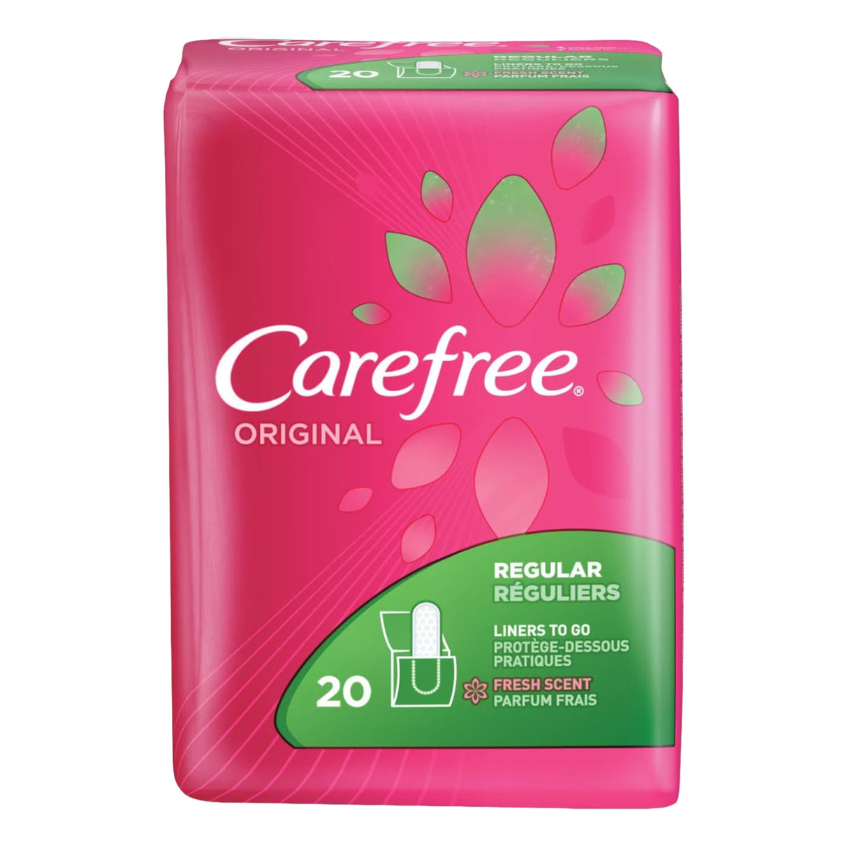Carefree Pantiliners Regular Fresh Scent, 20 Ct – 18 Pack