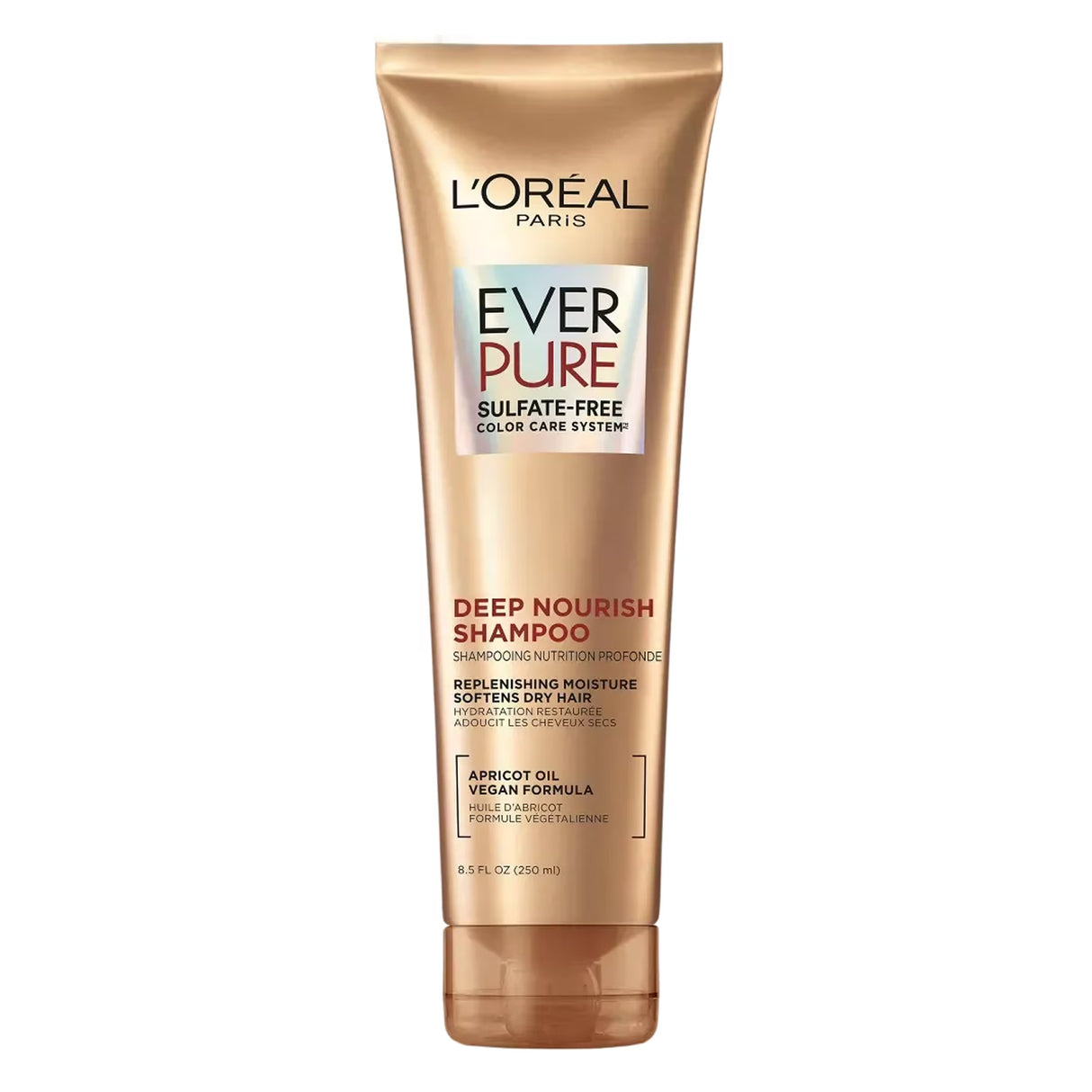 L'Oreal - Paris EverCreme Sulfate Free Shampoo, Deep Nourish, With Apricot Oil - 8.5 oz - 6 Pack