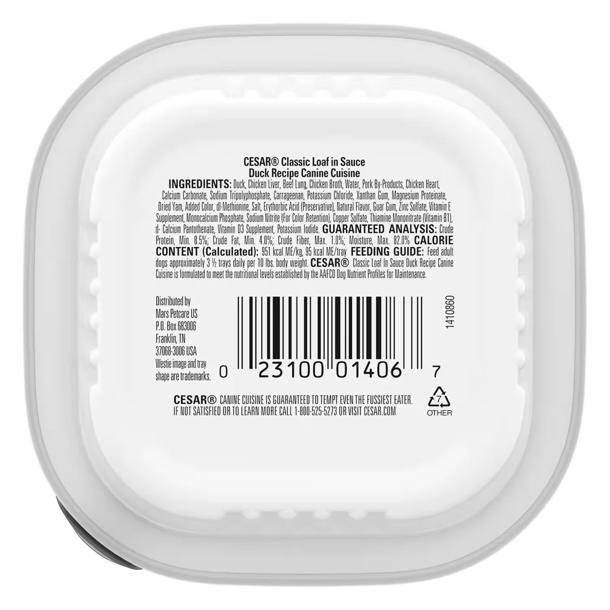 Cesar Canine Cuisine Wet Dog Food Duck Flavor – 3.5 oz – 12 Pack