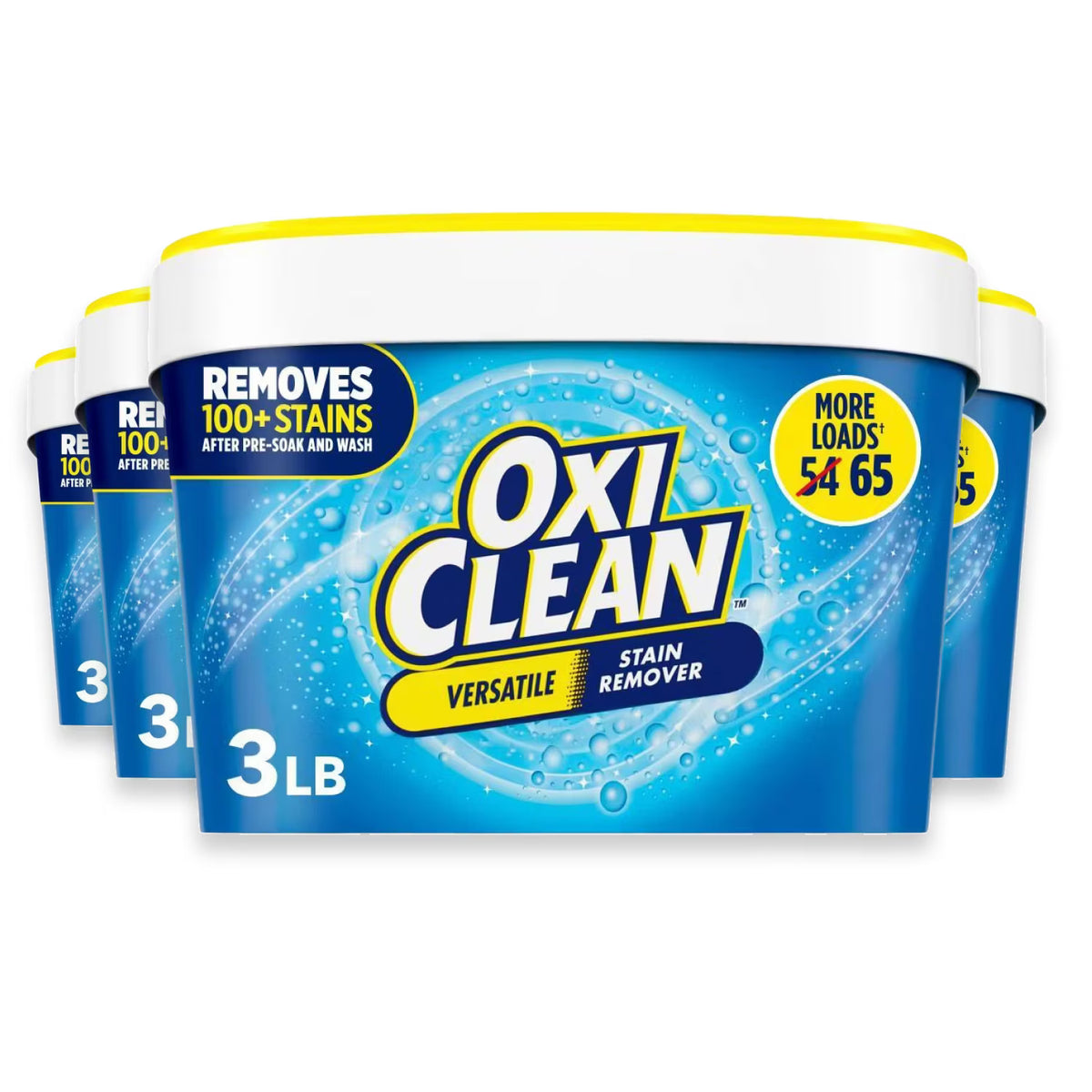 OxiClean – Versatile Stain Remover Powder, Oxygen-Based & Chlorine-Free, 3 lb – 4 Pack