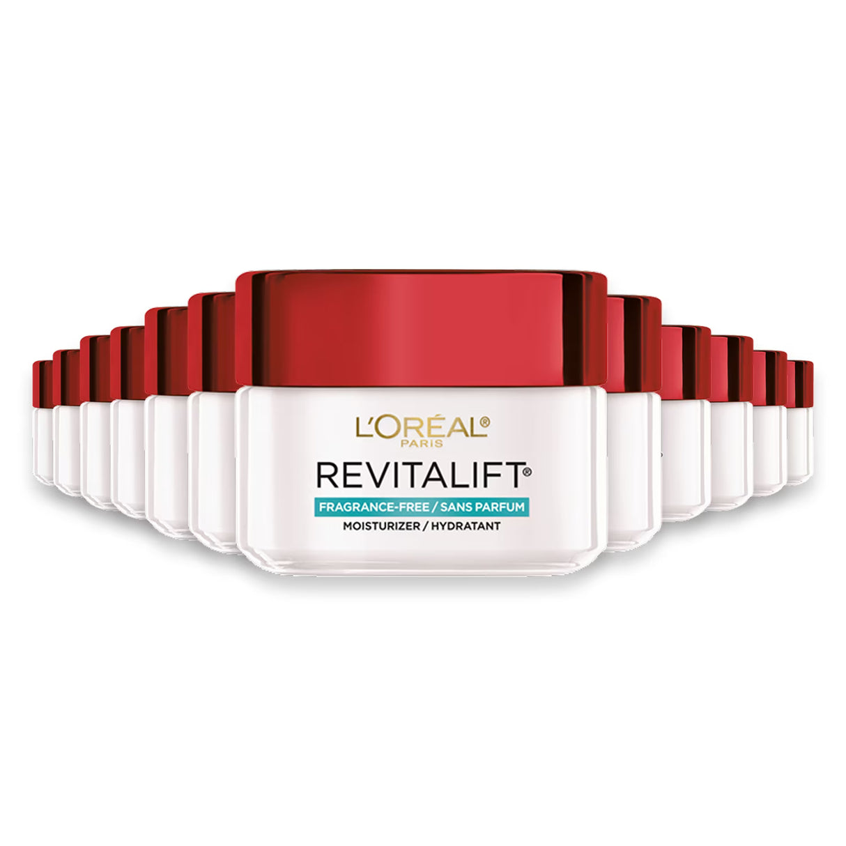 L'Oreal Paris Revitalift Anti-Wrinkle + Firming Face & Neck Moisturizer, Fragrance Free - 1.7 oz - 24 Pack