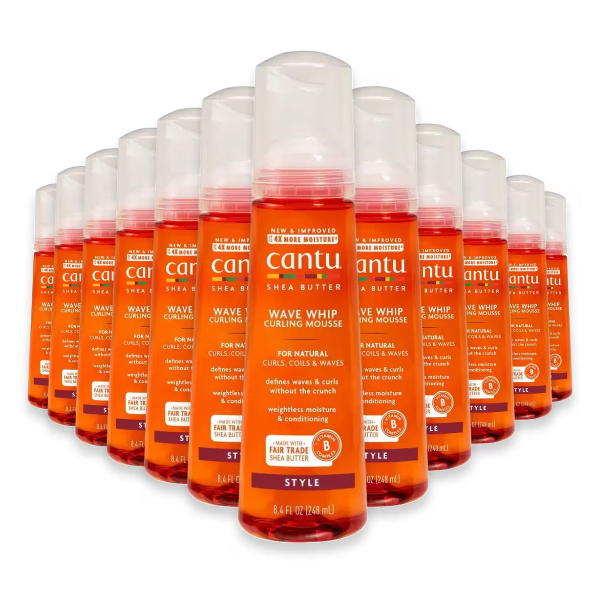 Cantu Wave Whip Curling Mousse – 8.4 oz - 12 Pack