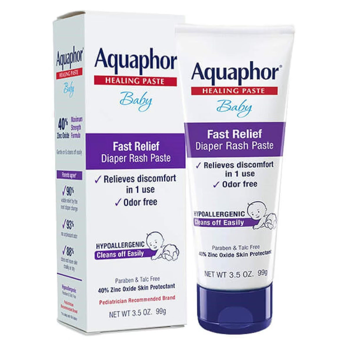 Aquaphor - Baby Diaper Rash Paste - 3.5 Oz - 12 Pack