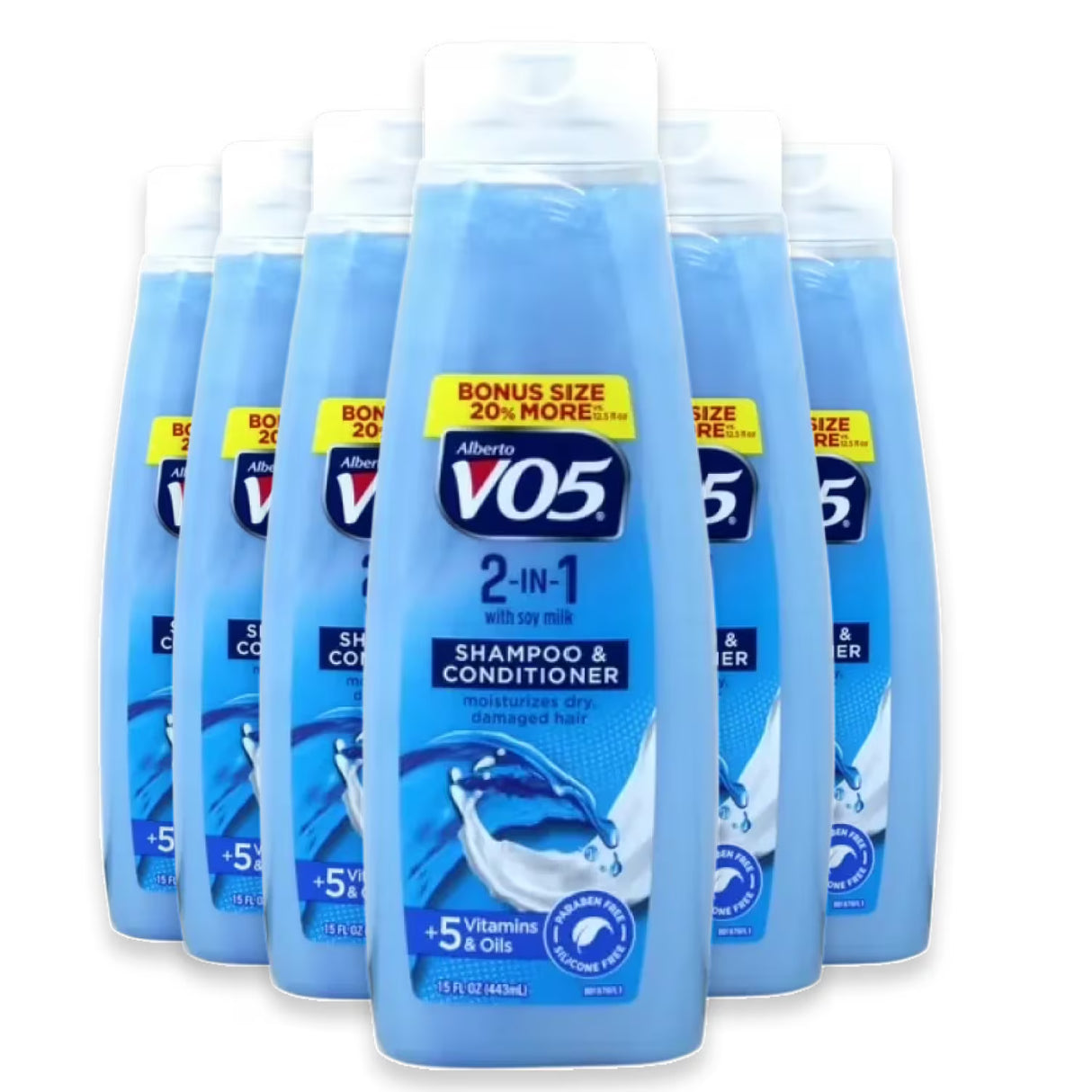 VO5 - 2 In 1 Moisturizes Shampoo & Conditioner - 15 Oz - 6 Pack - 100 cases pallet