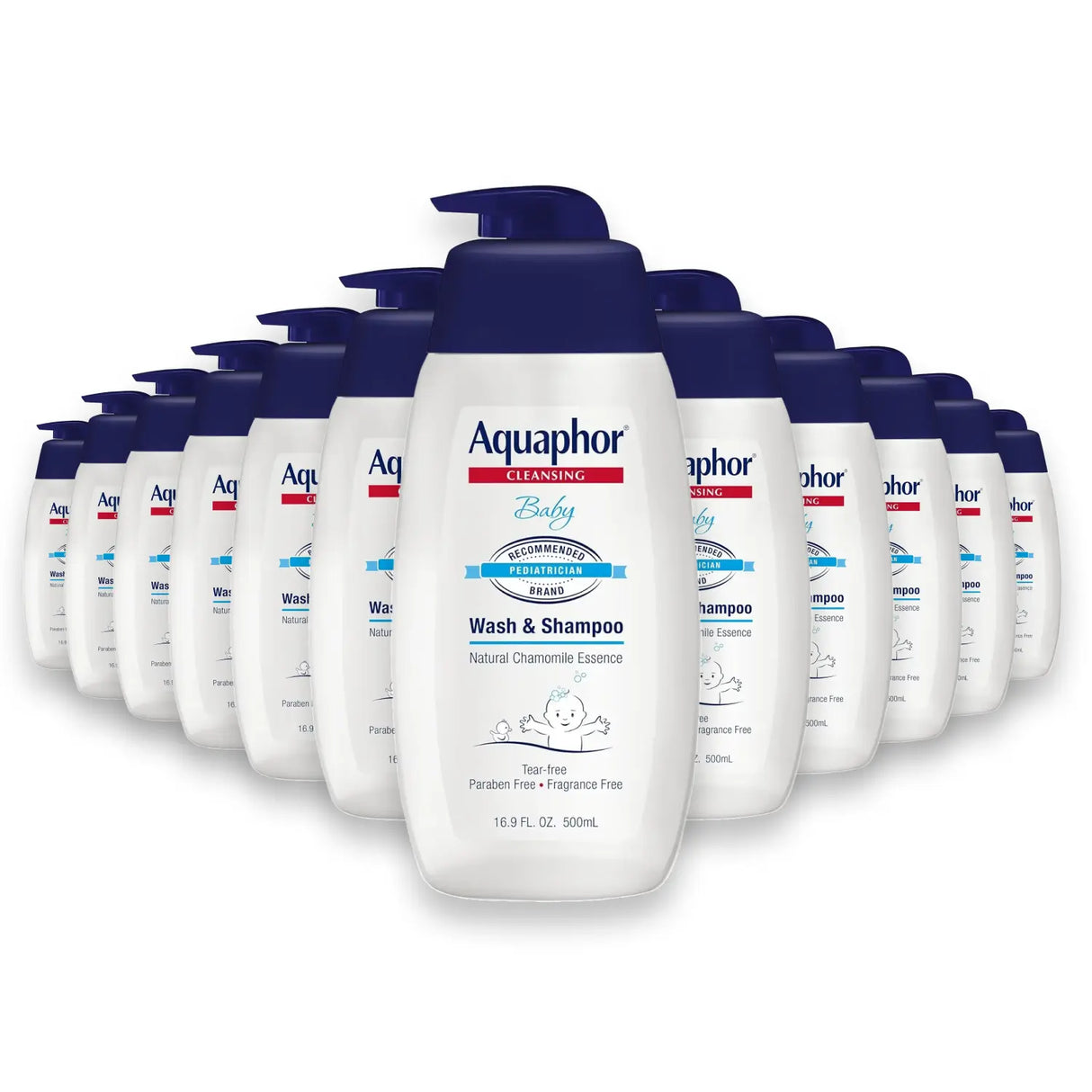 Aquaphor - Baby Cleansing Wash And Shampoo, Pump - 16.9 Oz - 12 Pack