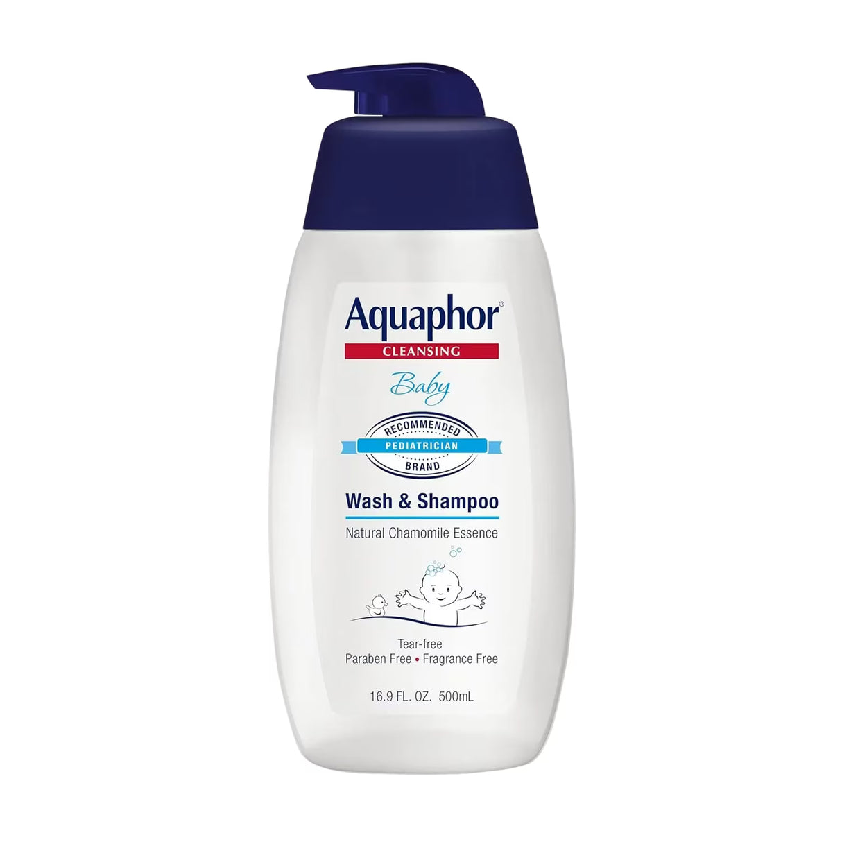 Aquaphor - Baby Cleansing Wash And Shampoo, Pump - 16.9 Oz - 12 Pack