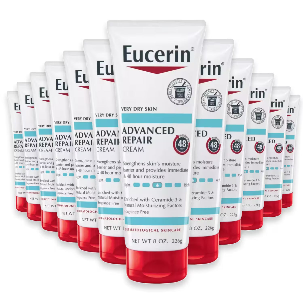 Eucerin Advanced Repair Cream - 8 oz - 12 Pack