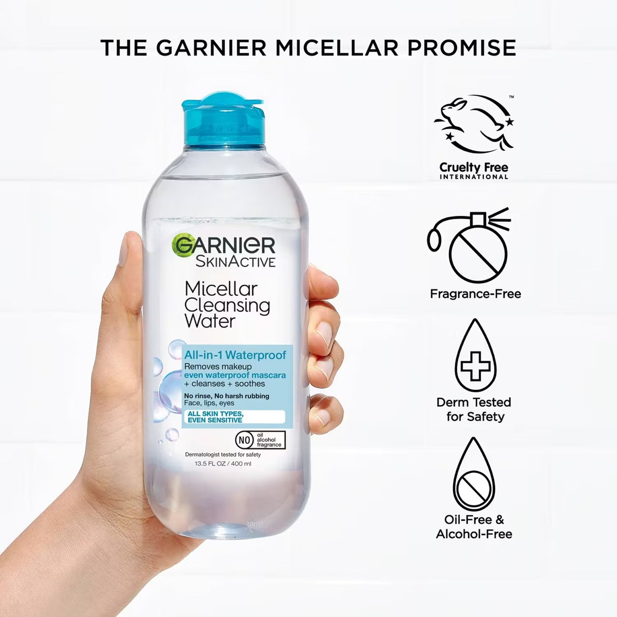 Garnier SkinActive Micellar Cleansing Water for Waterproof Makeup - 13.5 oz - 12 Pack