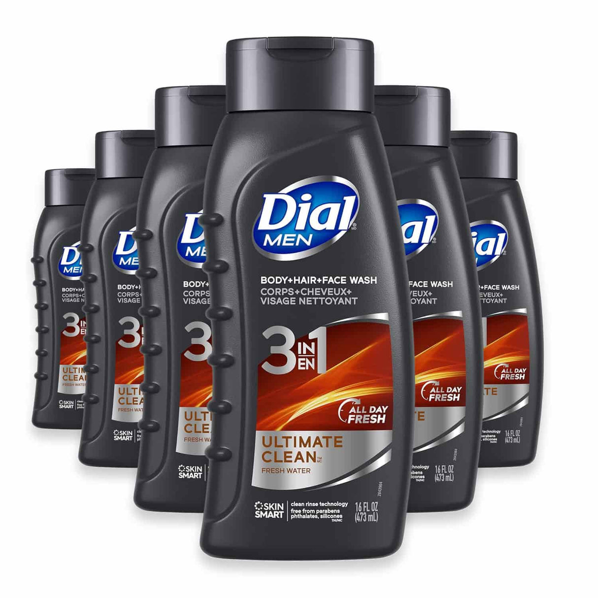 Dial Men Hair & Body Wash – 16 oz – 6 Pack