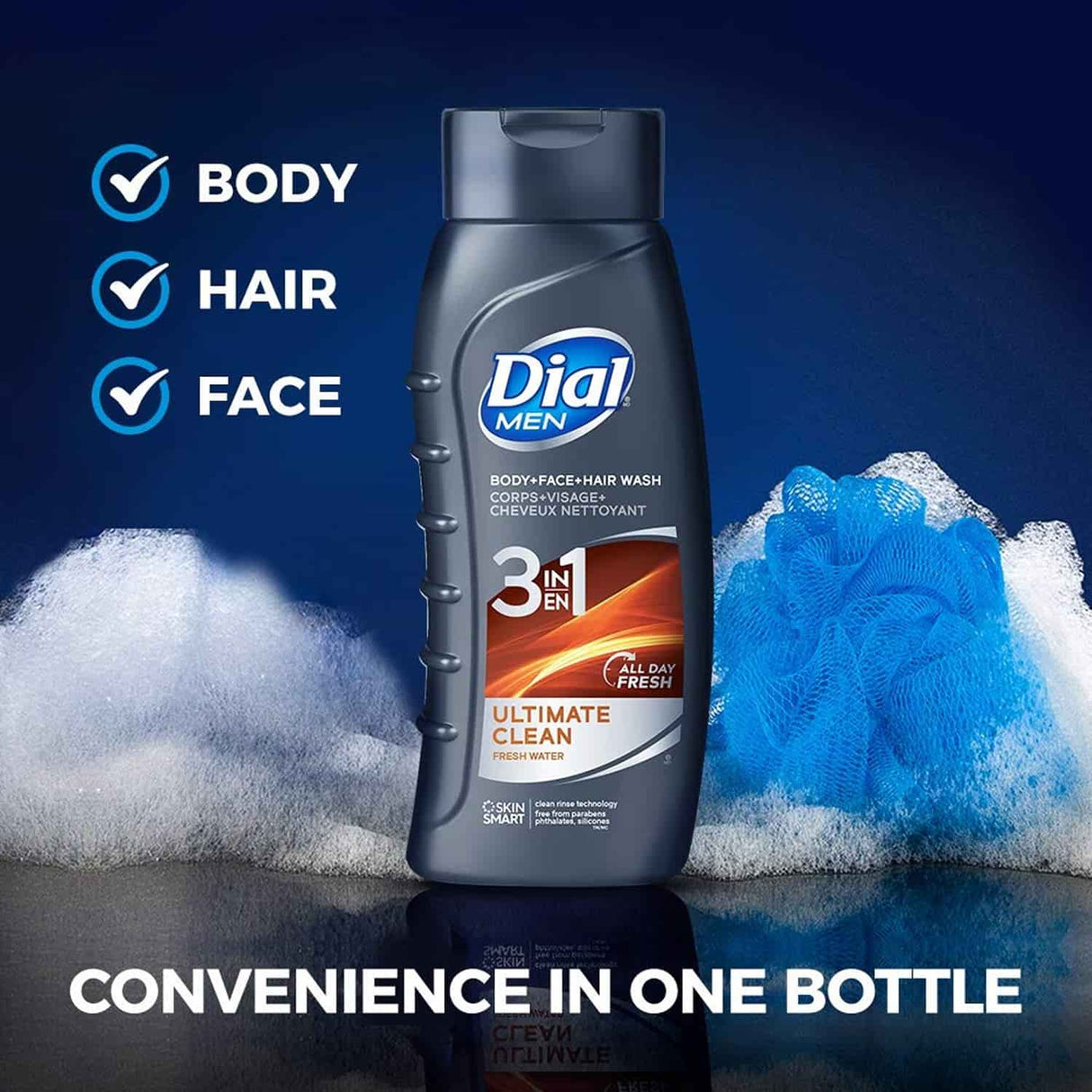 Dial Men Hair & Body Wash – 16 oz – 6 Pack