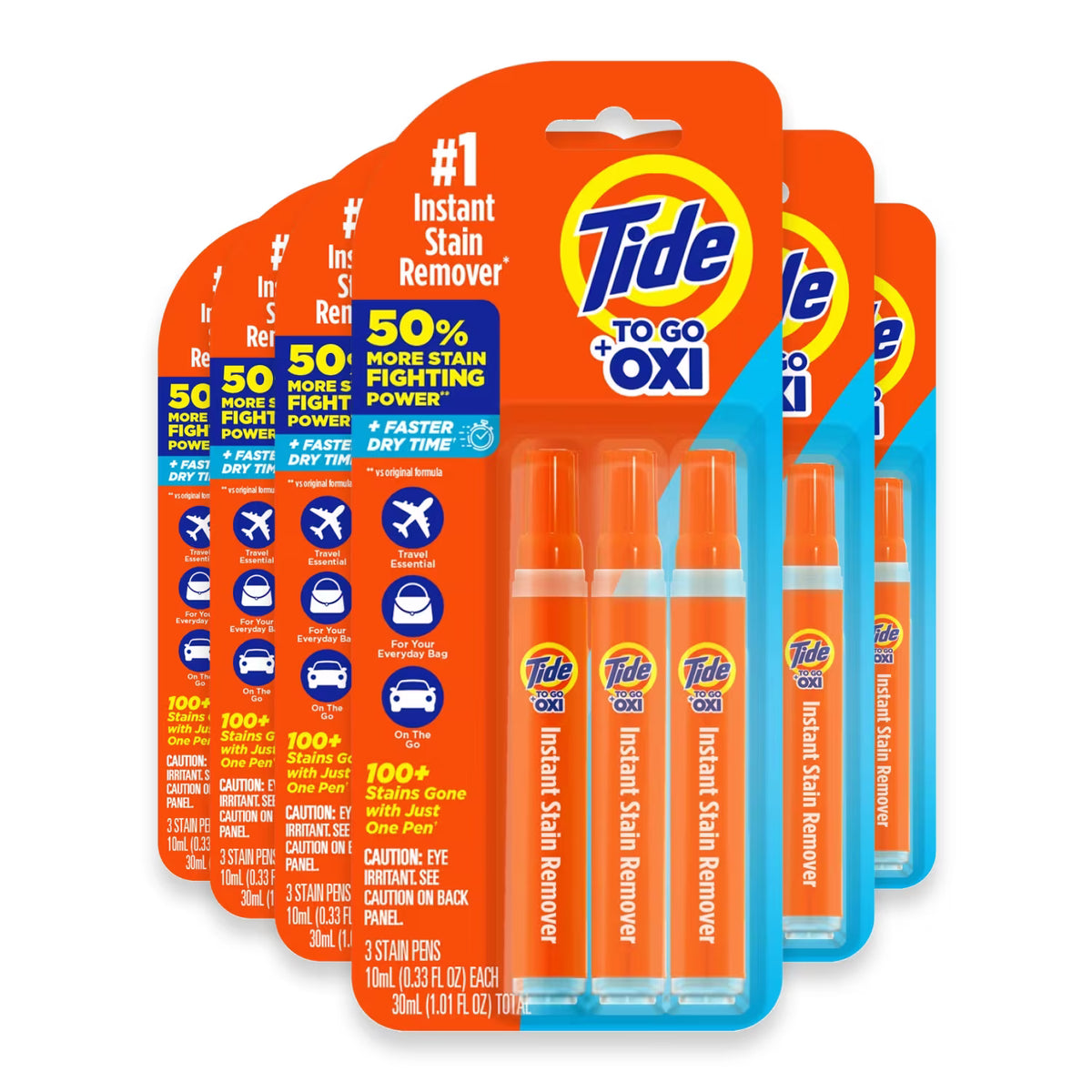 Tide To Go + OXI Instant Stain Remover Pens - 3 Ct - 6 Pack