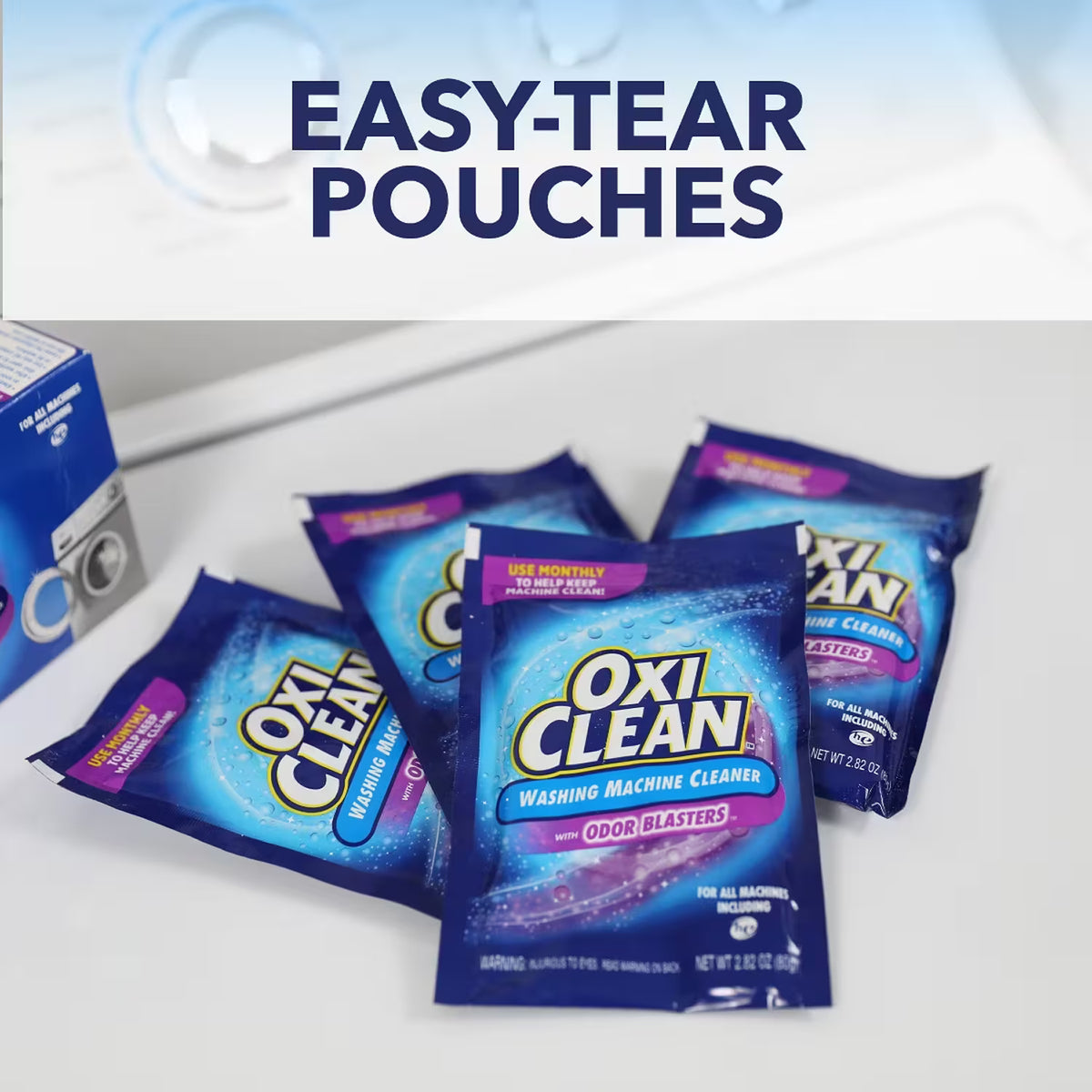 OxiClean Washing Machine Cleaner with Odor Blasters 11.28 oz - 4 Ct - 8 Pack