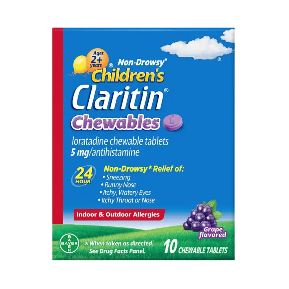 Claritin - Grape Chewable Children's Allergy Relief - 10 Ct Each - 36 Pack