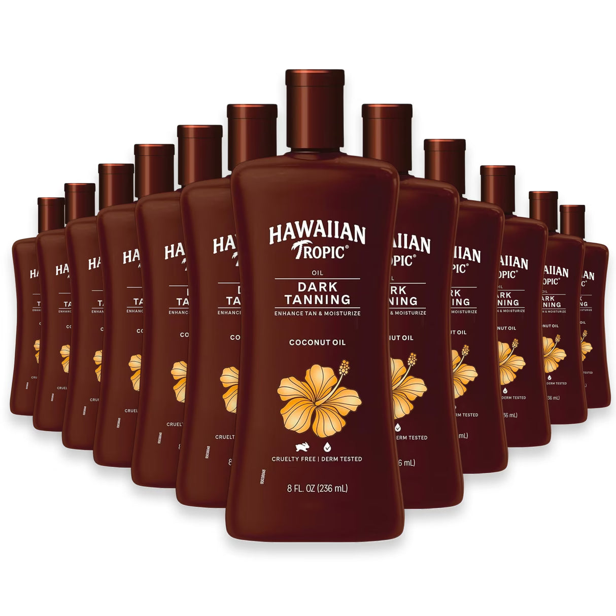 Hawaiian Tropic Dark Tanning Oil, 8oz - 12 Pack