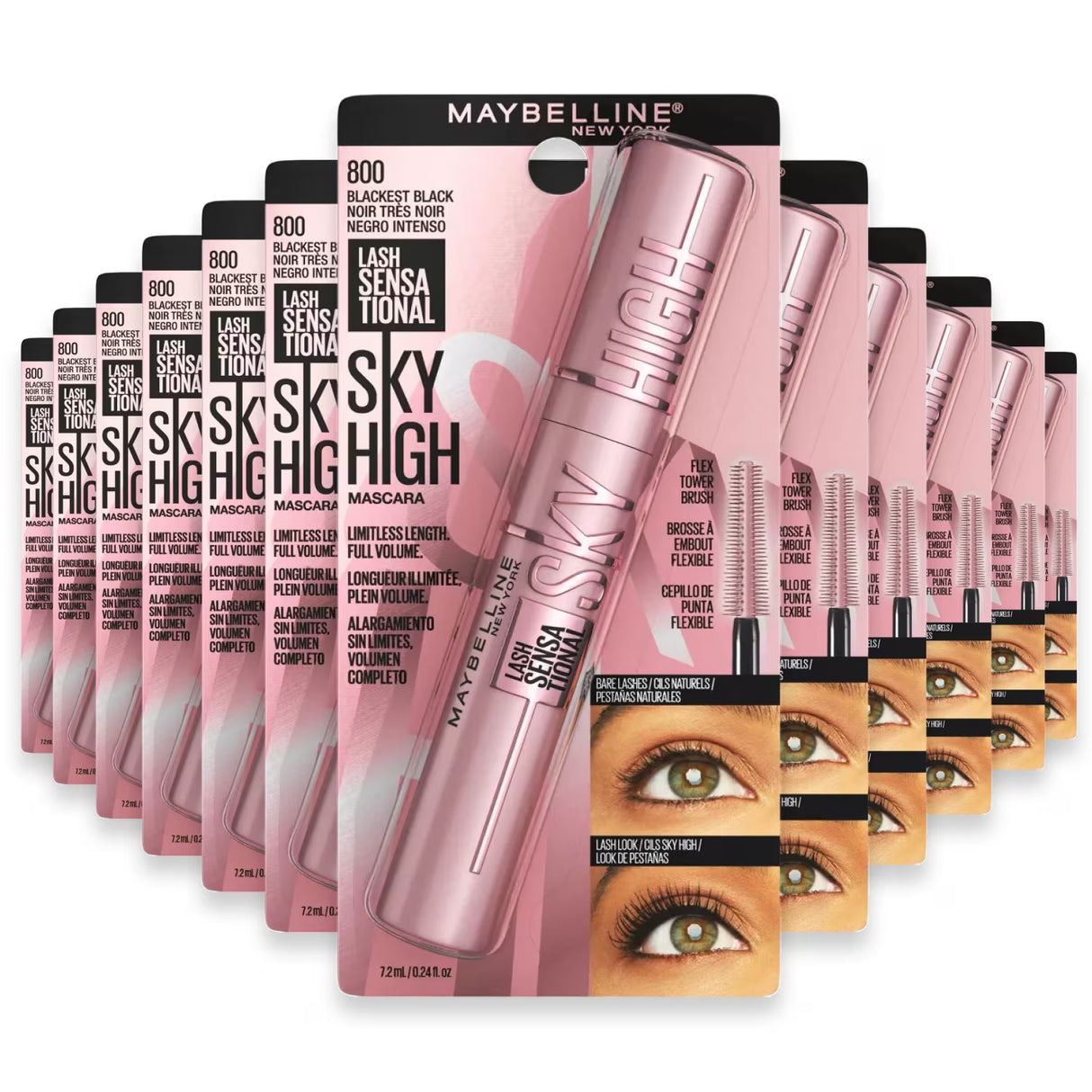 Maybelline Sky High Blackest Black Mascara - 72 Pack