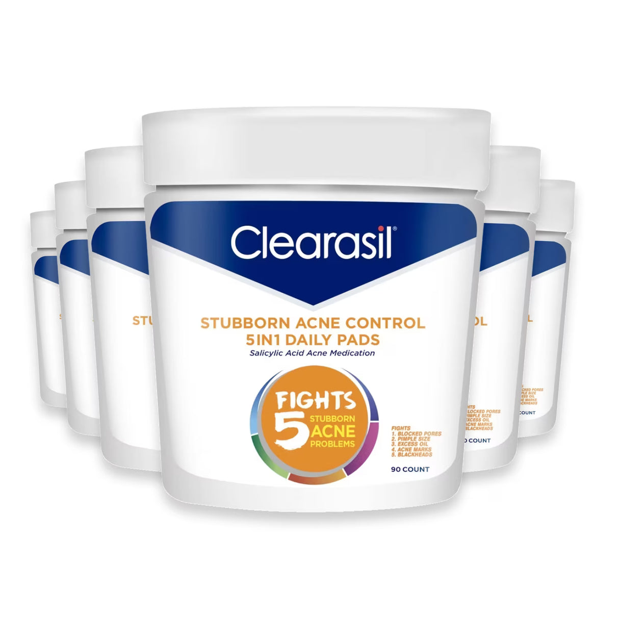 Clearasil Ultra 5-in-1 Face Pads - 90 Ct - 6 Pack