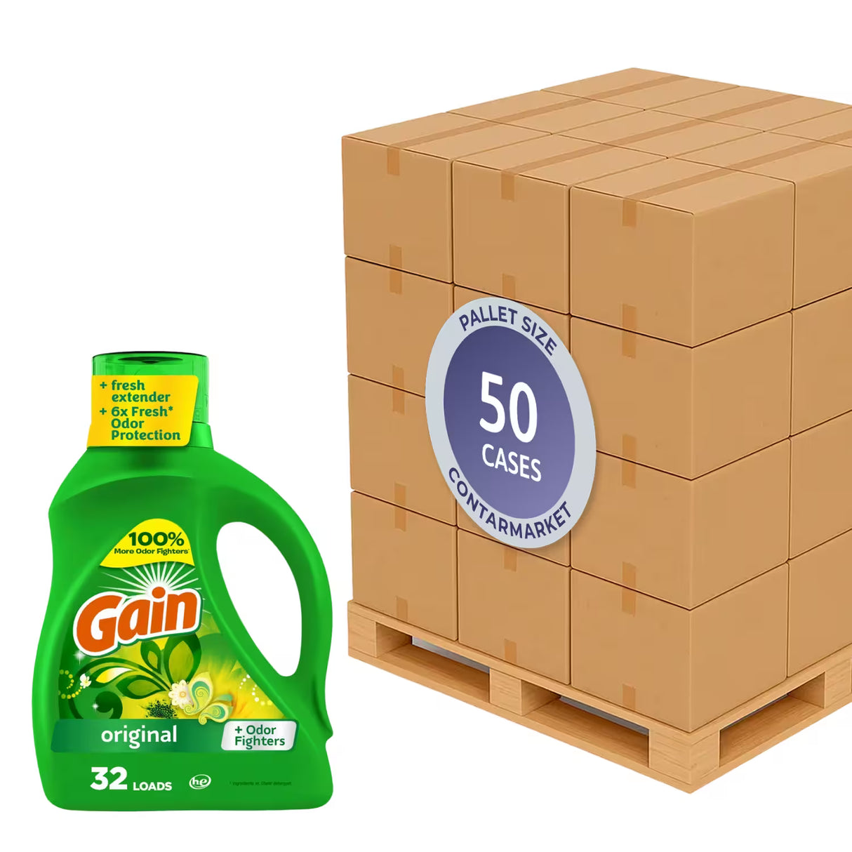 Gain Liquid Original – 46 fl oz – 6 Pack - 50 cases pallet