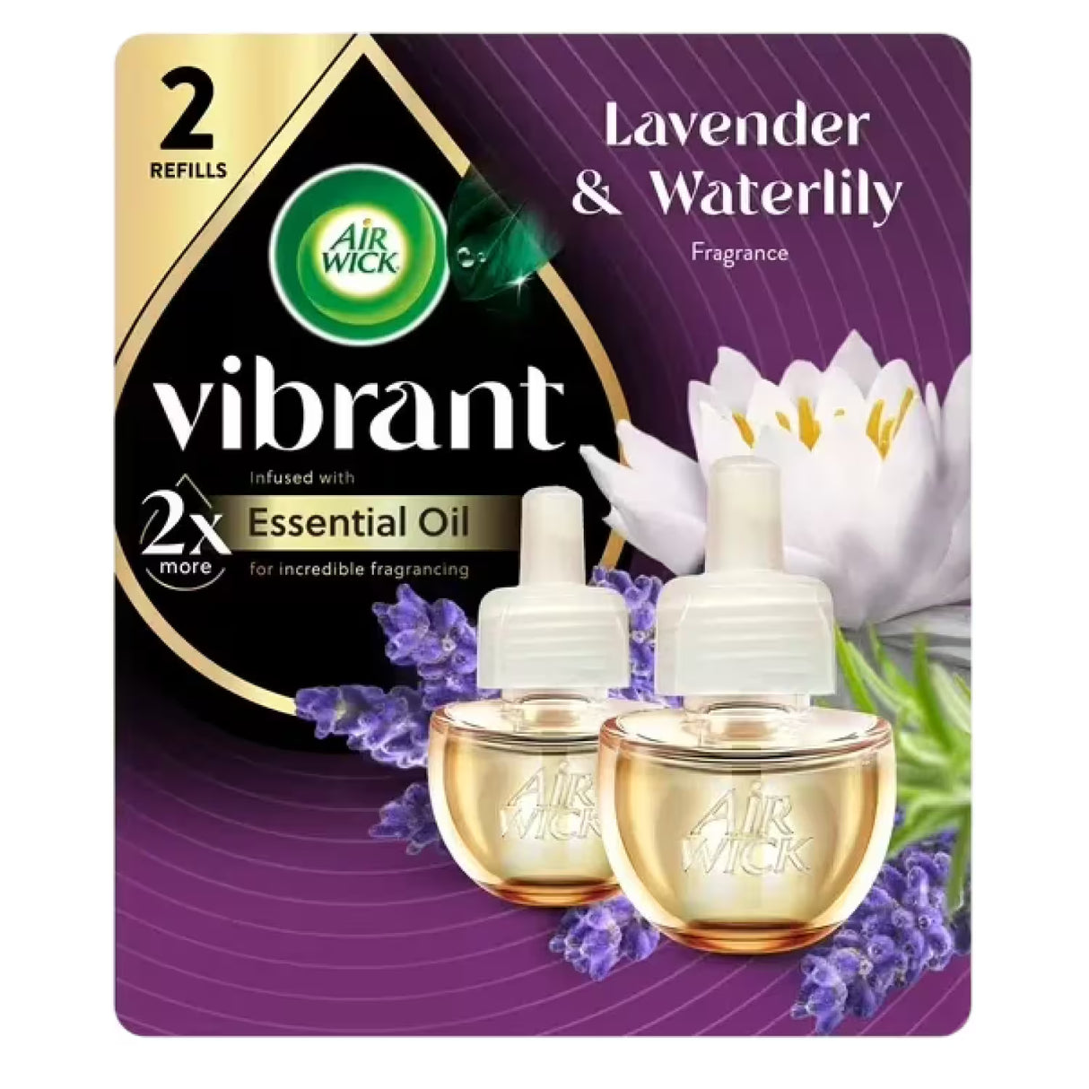 Air Wick Scented Oil Refill Lavender & Waterlily – 0.67 oz – 6 Pack