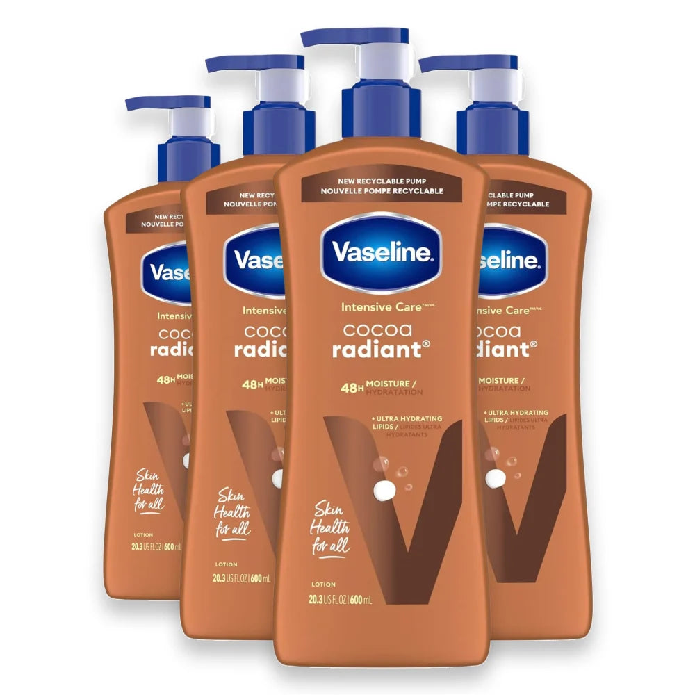 Vaseline - Intensive Care Cocoa Radiant Lotion - 20.3 oz - 4 Pack