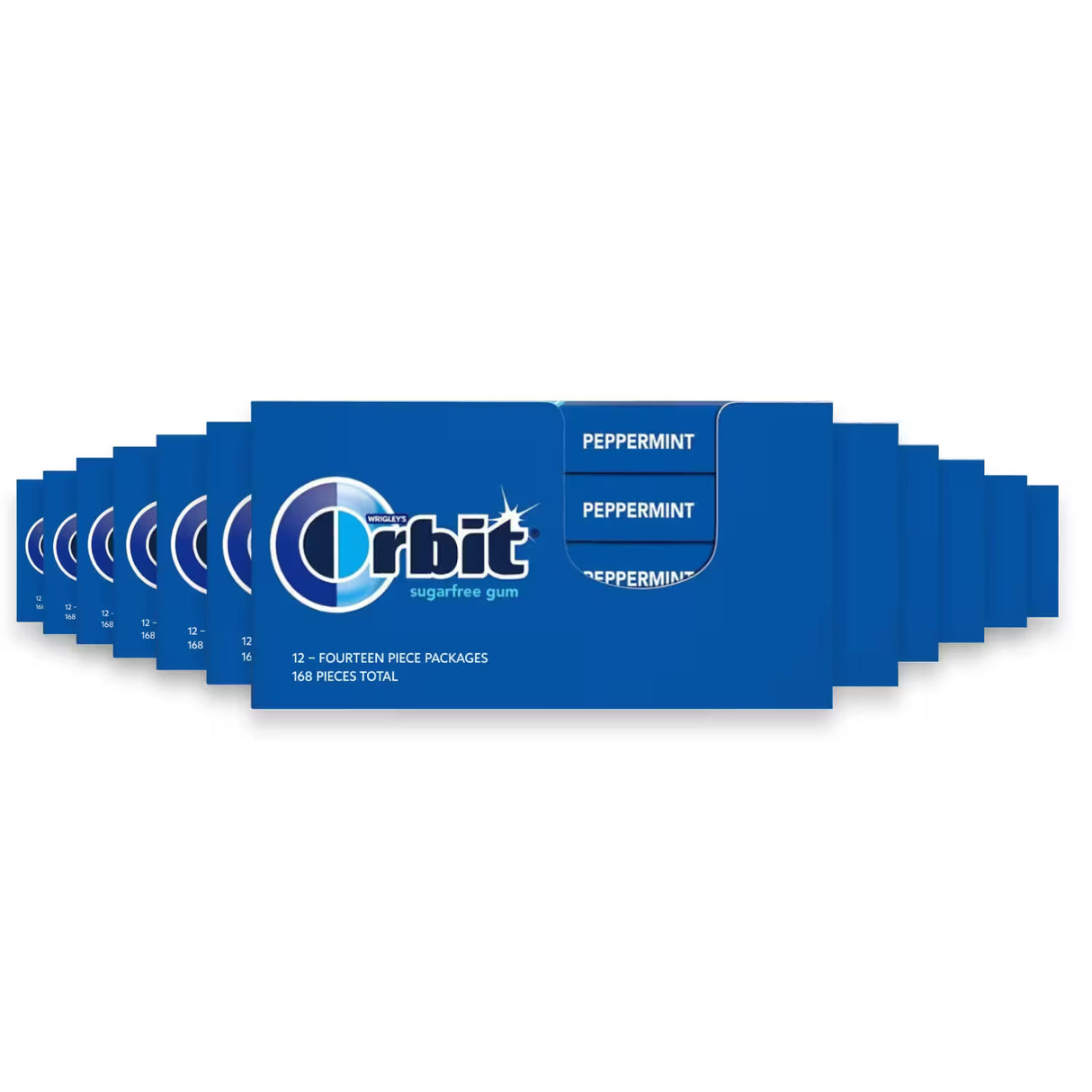 Wrigley's Orbit Peppermint Chewing Gum – 14 Pieces – 144 Pack