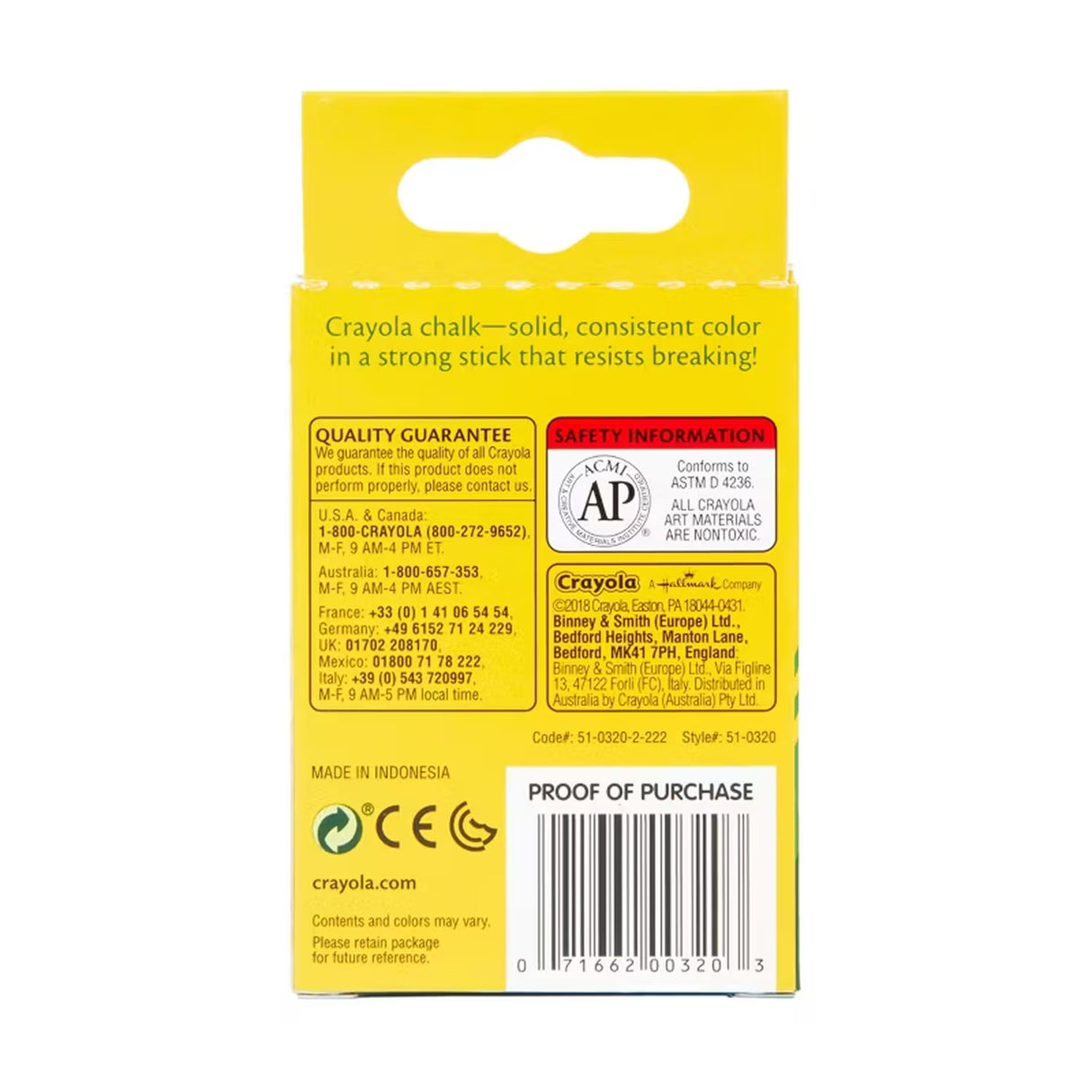 Crayola White Chalk Sticks 12 Ct - 36 Pack