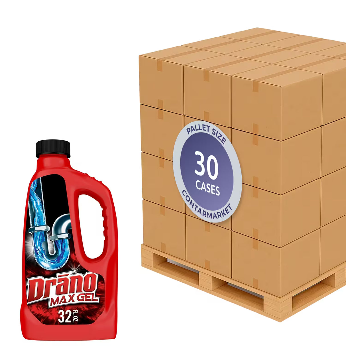 Drano Max Gel Clog Remover – 32.0 Oz – 12 Pack - 30 cases pallet