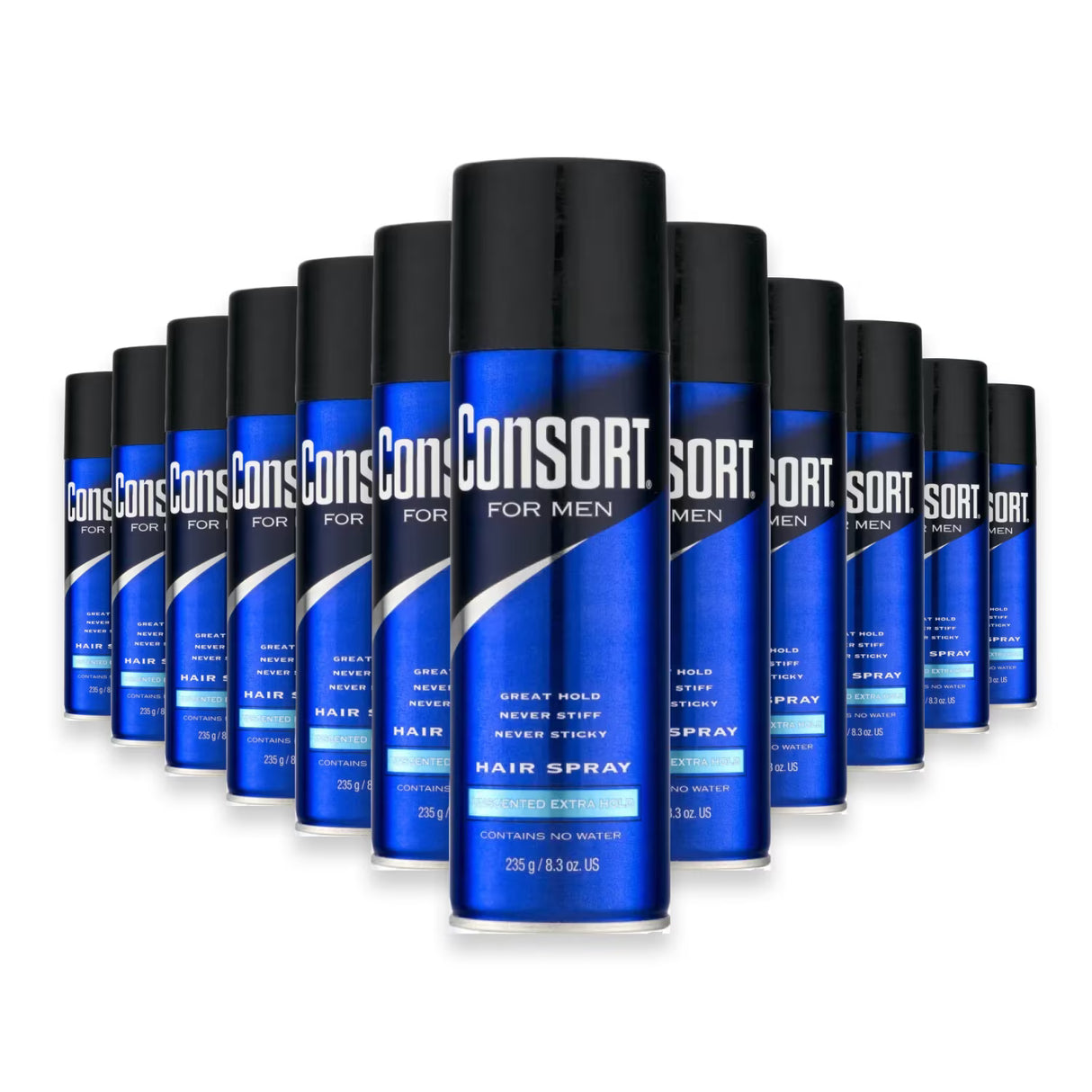 Consort for Men Unscented Hair Spray – 8.3 oz – 12 Pack