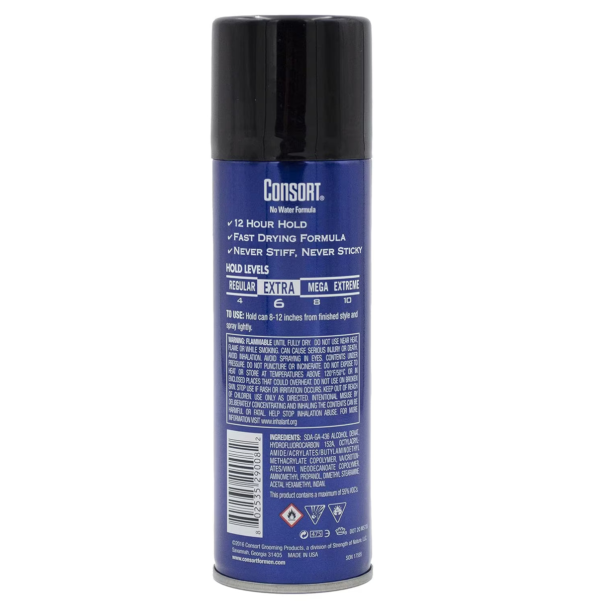 Consort for Men Unscented Hair Spray – 8.3 oz – 12 Pack