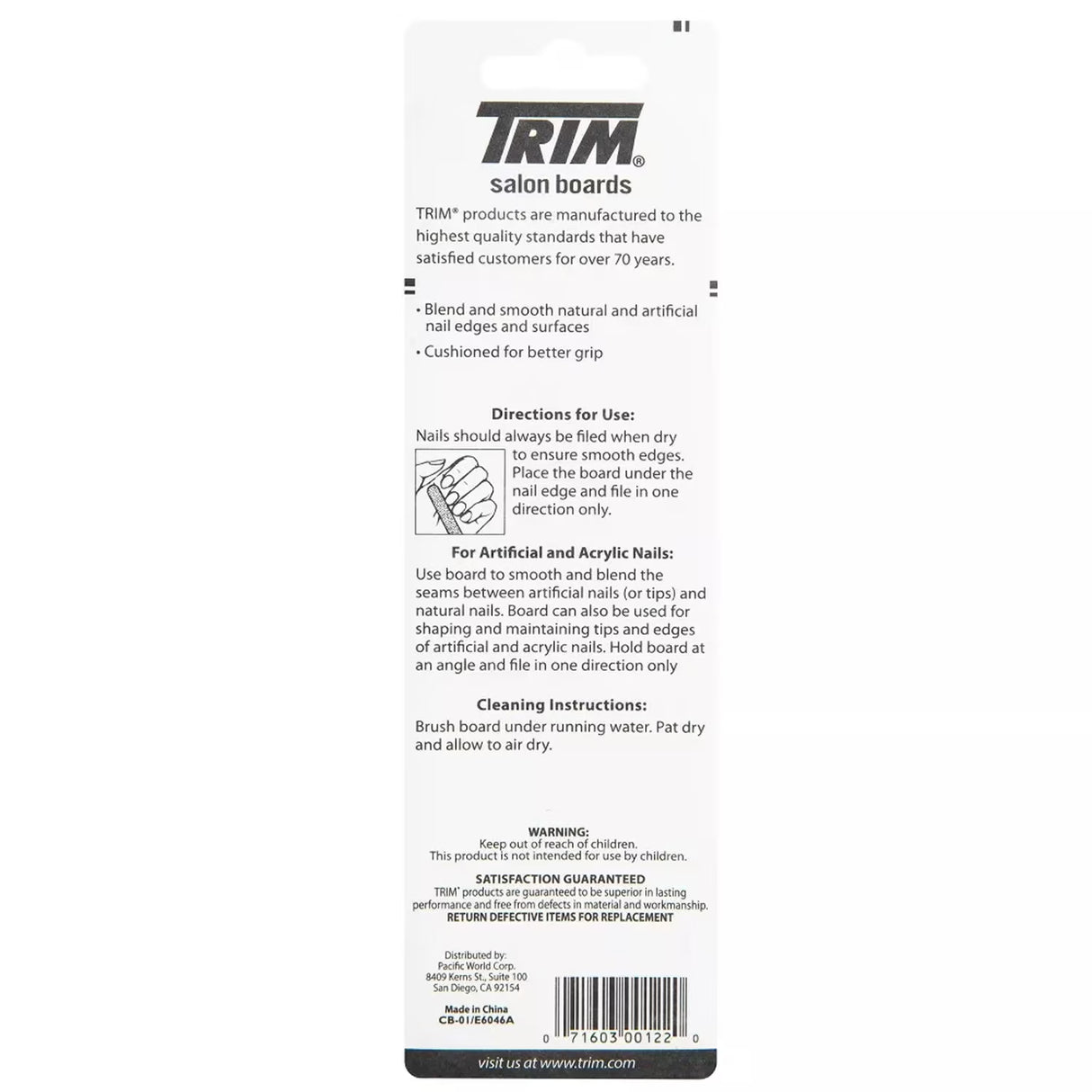 TRIM Salon Board Pink - 2ct - 36 Pack