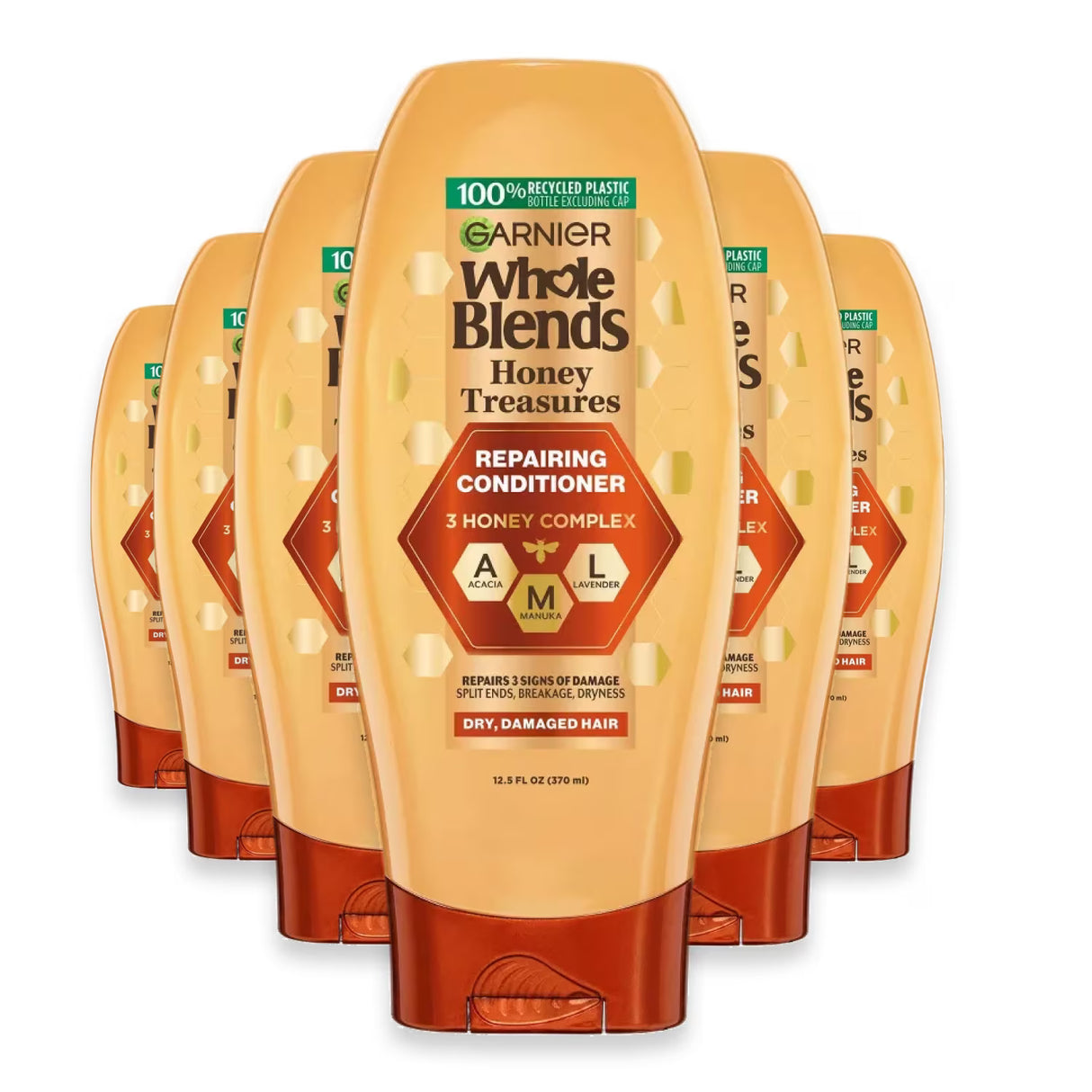 Garnier Whole Blends Honey Treasures Repairing Conditioner - 12.5 oz - 6 Pack