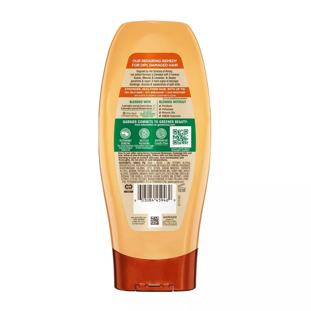 Garnier Whole Blends Honey Treasures Repairing Conditioner - 12.5 oz - 6 Pack