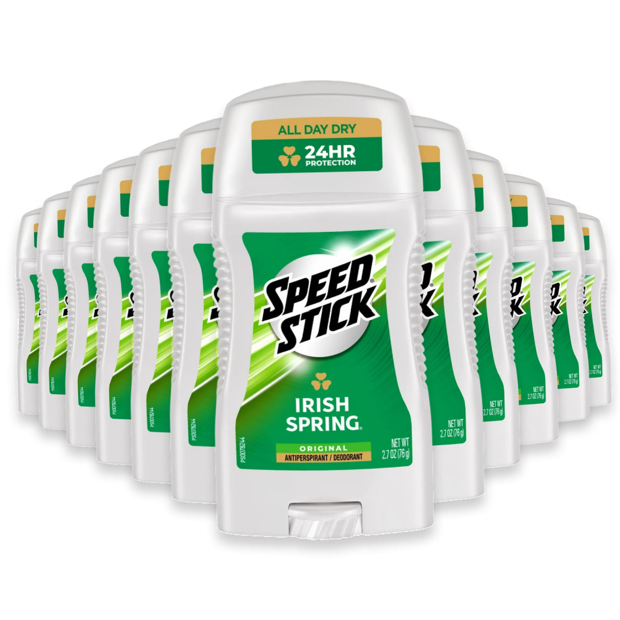 Speed Stick Antiperspirant Deodorant, Original Irish Spring 2.7 oz - 12 Pack