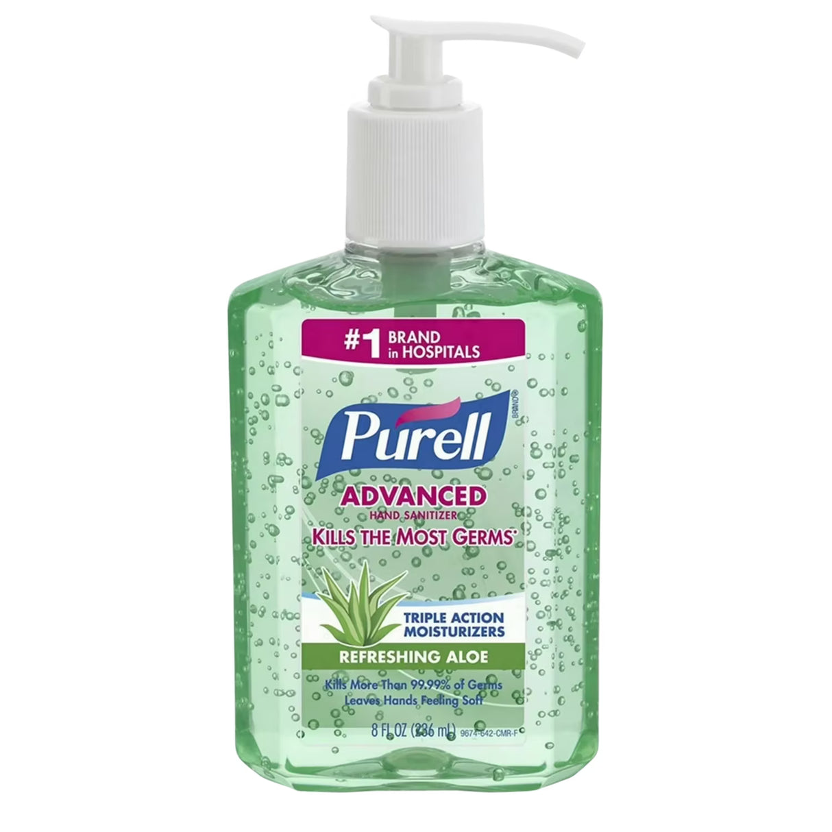 Purell Hand Sanitizer, Aloe - 8 Oz - 12 Pack