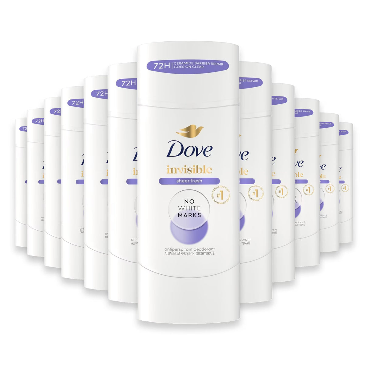 Dove Advanced Care Invisible Sheer Fresh Antiperspirant Deodorant Stick 2.6 oz - 12 Pack