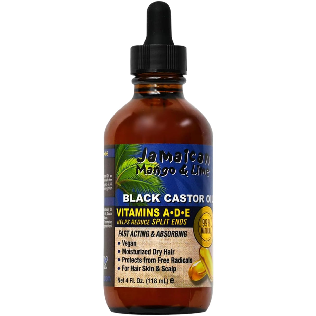 Jamaican Castor Oil with Vitamins E, D & A – 4 oz – 6 Pack