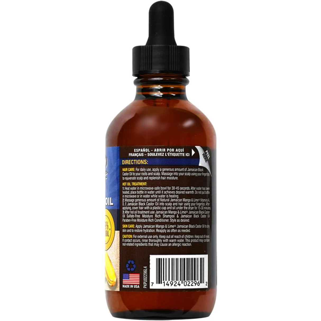 Jamaican Castor Oil with Vitamins E, D & A – 4 oz – 6 Pack