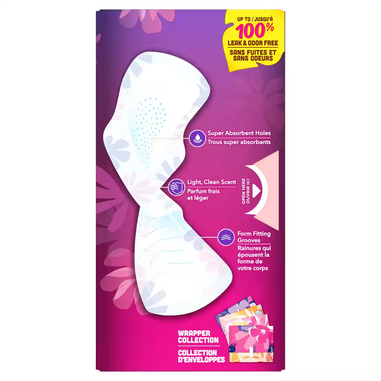 Always Radiant FlexFoam Pads with Wings, Scented, Size 1 30 Ct – 6 Pack