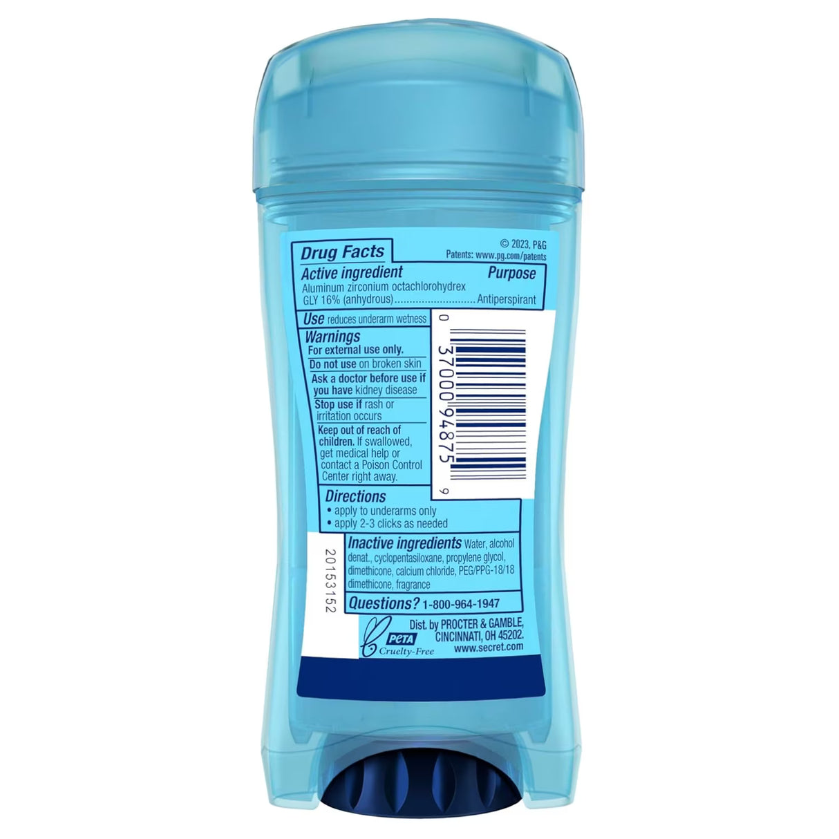 Secret Outlast Lavender Clear Gel Antiperspirant Deodorant - 2.6 oz - 12 Pack