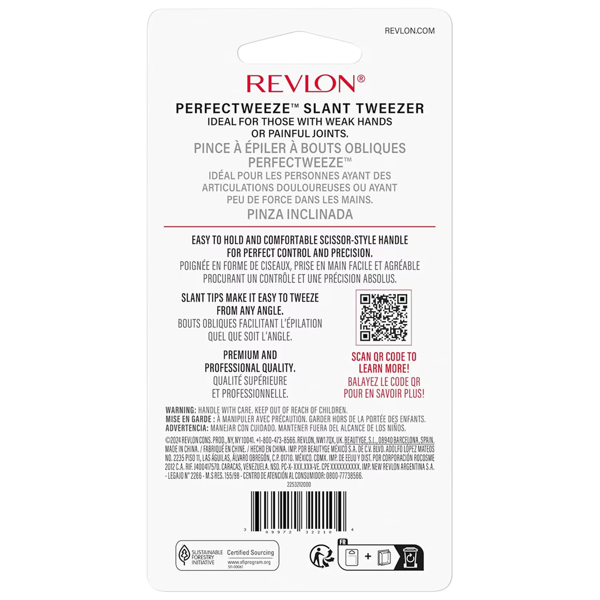 Revlon Slant Tip PerfecTweeze - 72 Pack